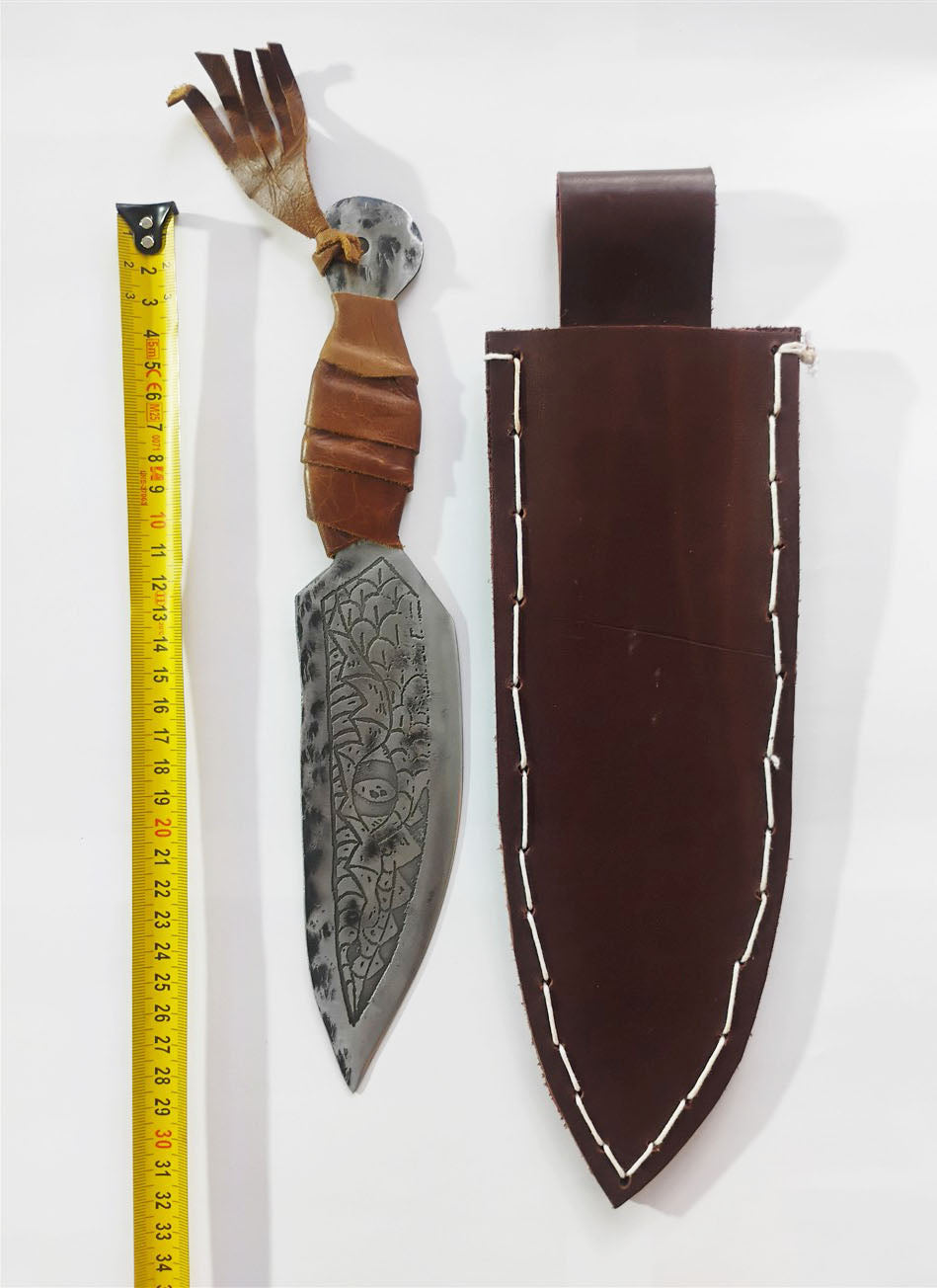 Custom Electro-Etched Knife & Sheath