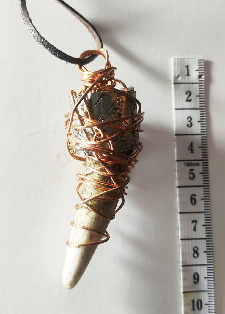 Handcrafted Deer Antler Amulet