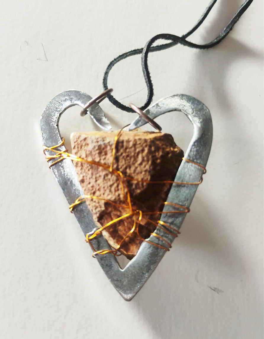Handcrafted Mixed-Media Natural Amulet