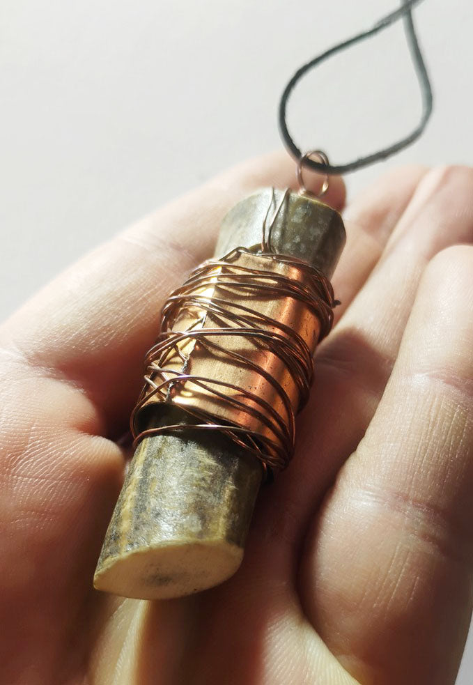Handcrafted Deer Antler Amulet