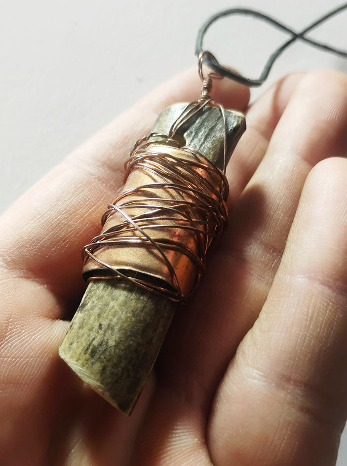 Handcrafted Deer Antler Amulet