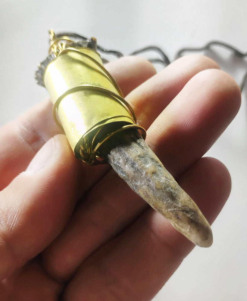 Handcrafted Deer Antler Amulet