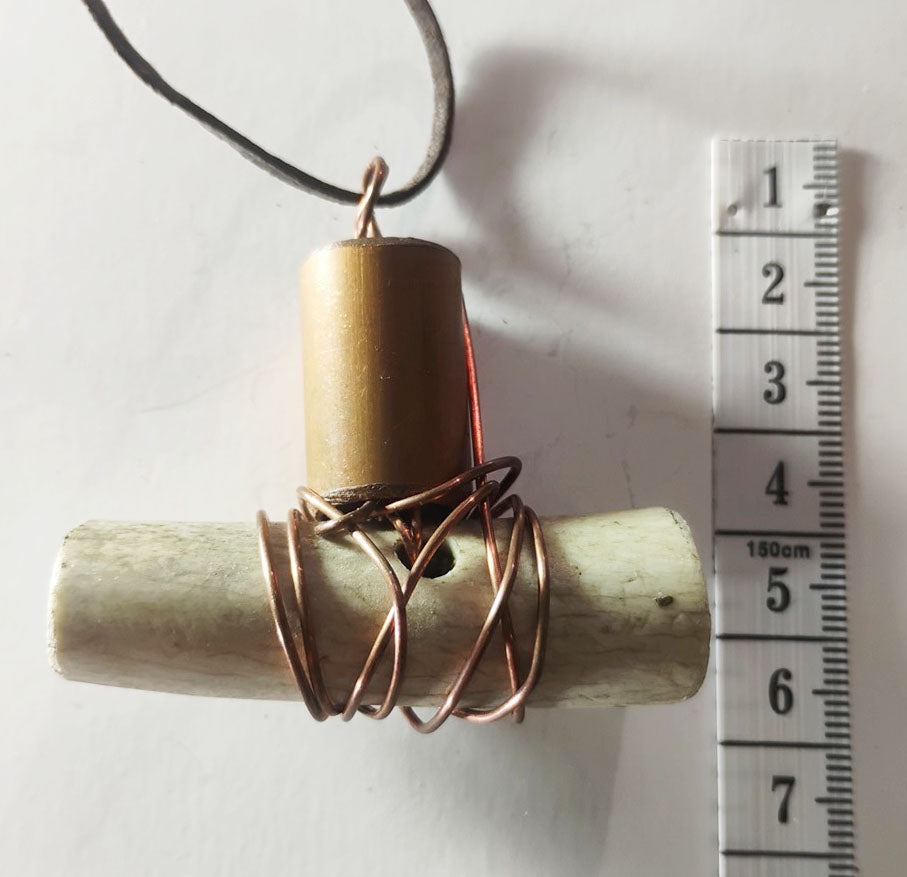 Handcrafted Deer Antler Amulet