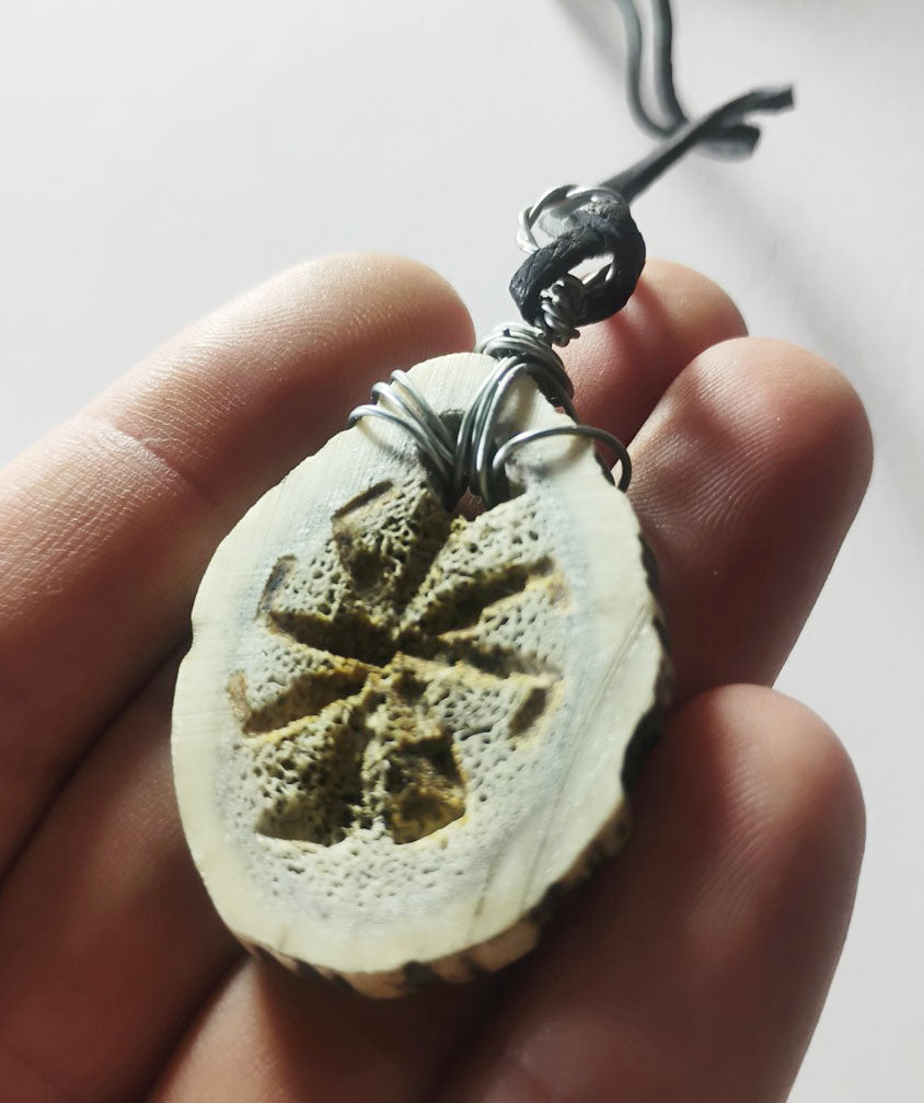 Handcrafted Deer Antler Amulet