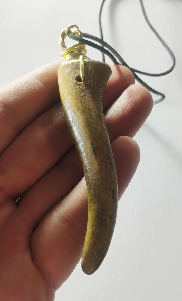 Handcrafted Deer Antler Amulet