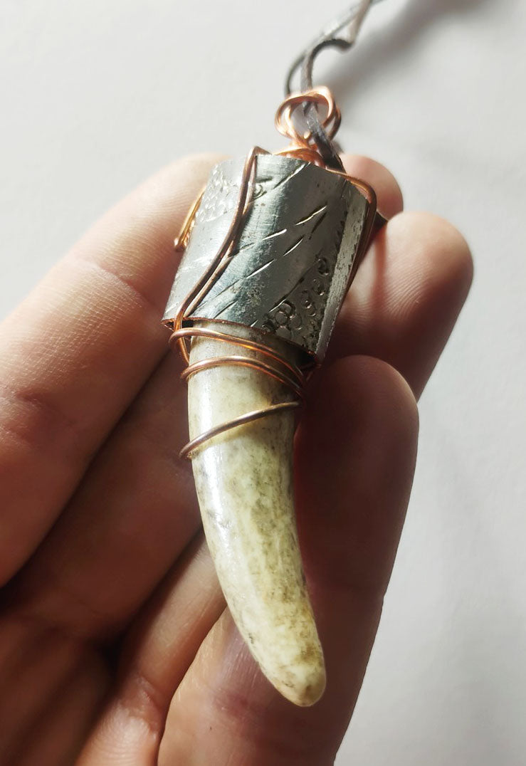 Handcrafted Deer Antler Amulet