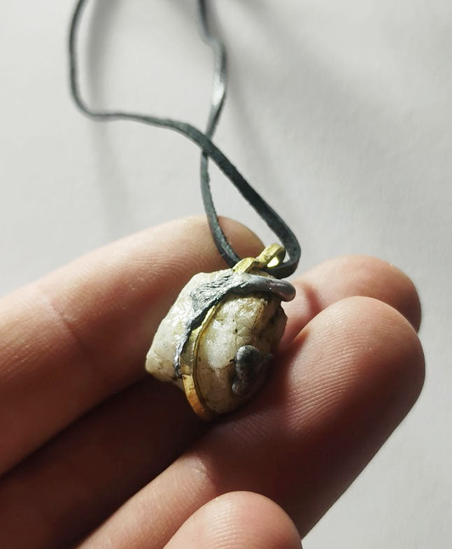 Handcrafted Mixed-Media Natural Amulet