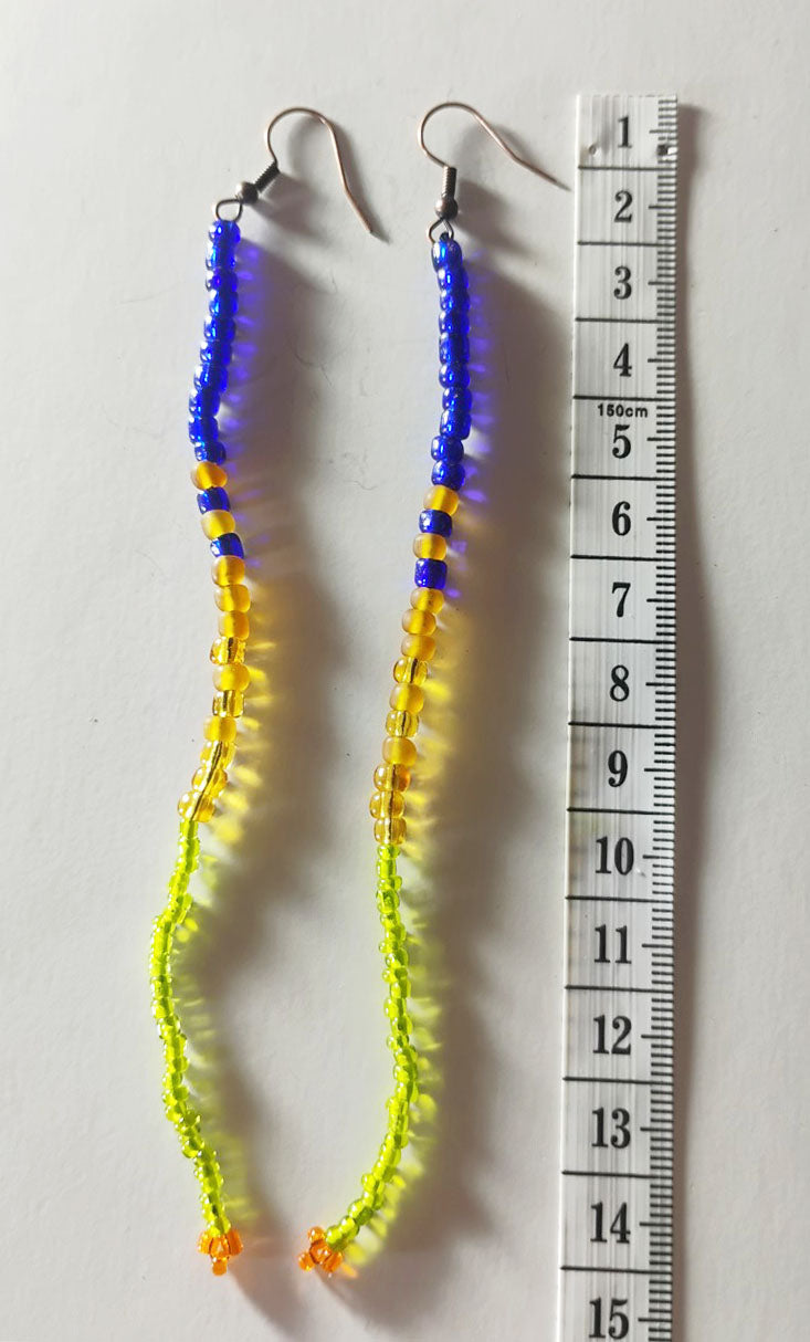 Handcrafted Beaded Fringe Earrings – One-of-a-Kind Woven Dangles