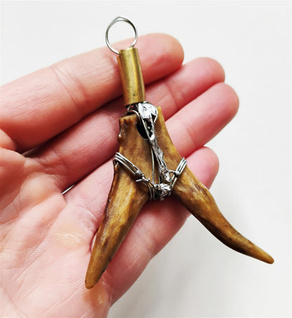 Handcrafted Deer Antler Amulet