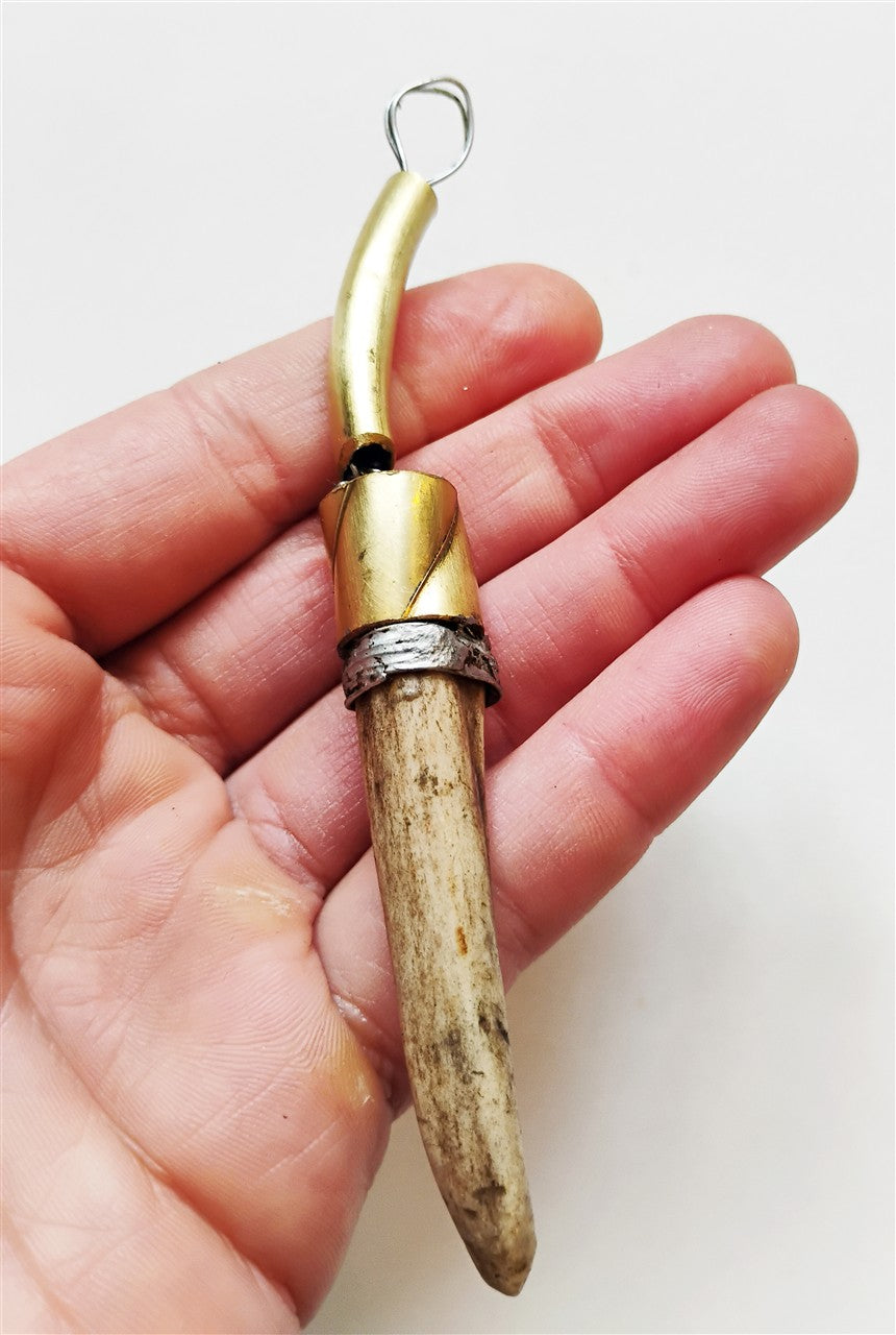 Handcrafted Deer Antler Amulet