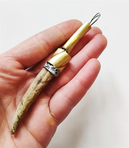 Handcrafted Deer Antler Amulet