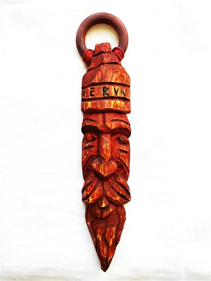 Slavic Deity Perun Wooden Sculpture