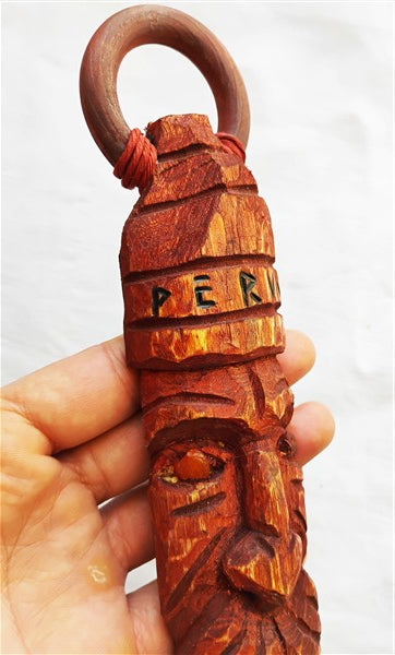 Slavic Deity Perun Wooden Sculpture
