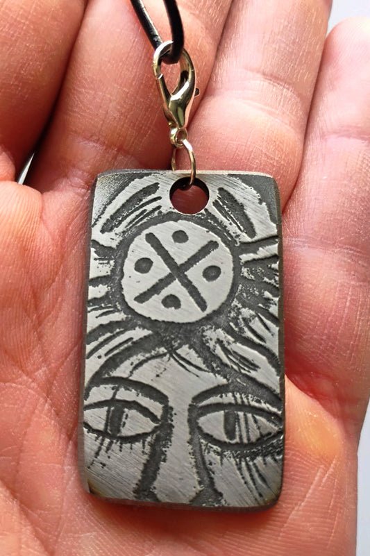 Electro-Etched Metal Amulet