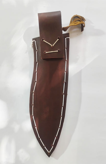 Custom Knife with Moon-Effect Artistic Welding & Sheath