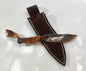 Custom Knife with Moon-Effect Artistic Welding & Sheath
