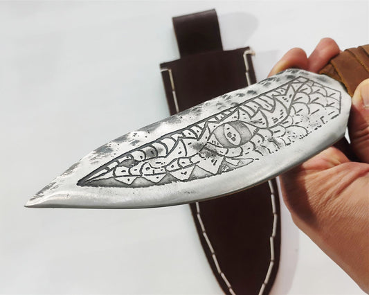 Custom Electro-Etched Knife & Sheath