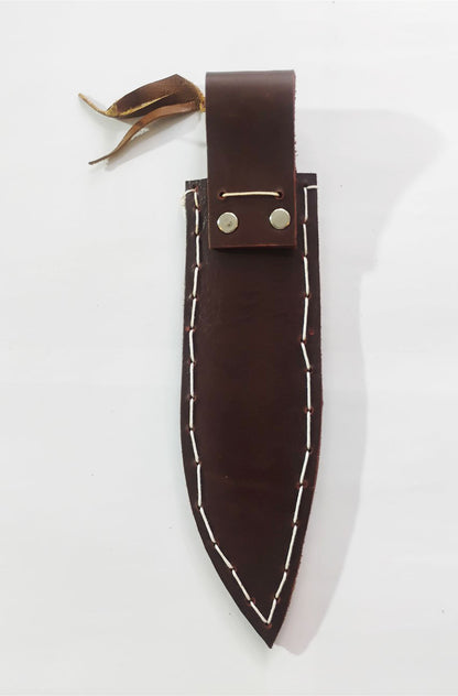 Custom Knife with Moon-Effect Artistic Welding &Sheath