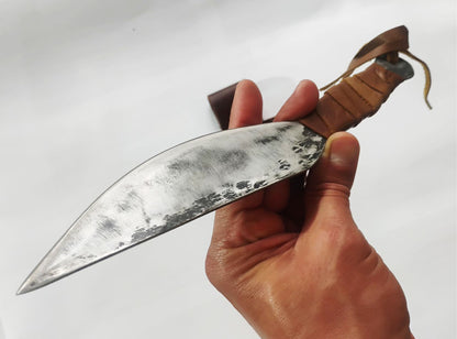Custom Knife with Moon-Effect Artistic Welding &Sheath