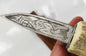 Custom Electro-Etched Knife with Deer Antler Handle