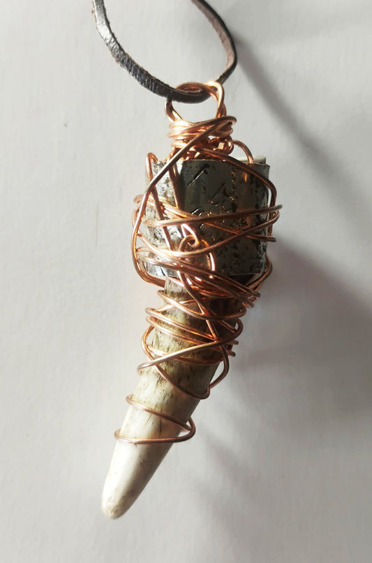 Handcrafted Deer Antler Amulet
