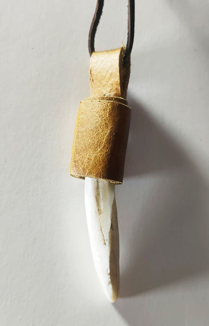 Handcrafted Deer Antler Amulet