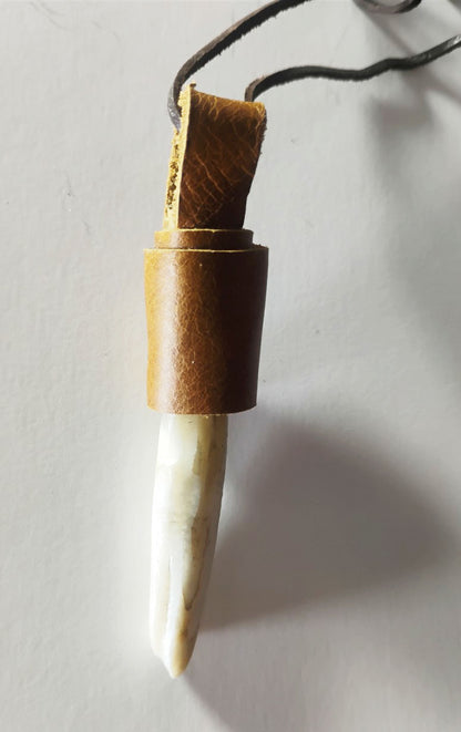 Handcrafted Deer Antler Amulet