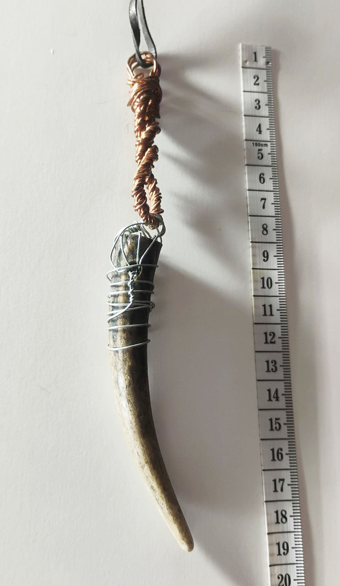 Handcrafted Deer Antler Amulet