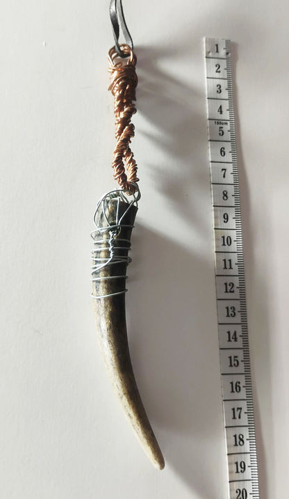 Handcrafted Deer Antler Amulet