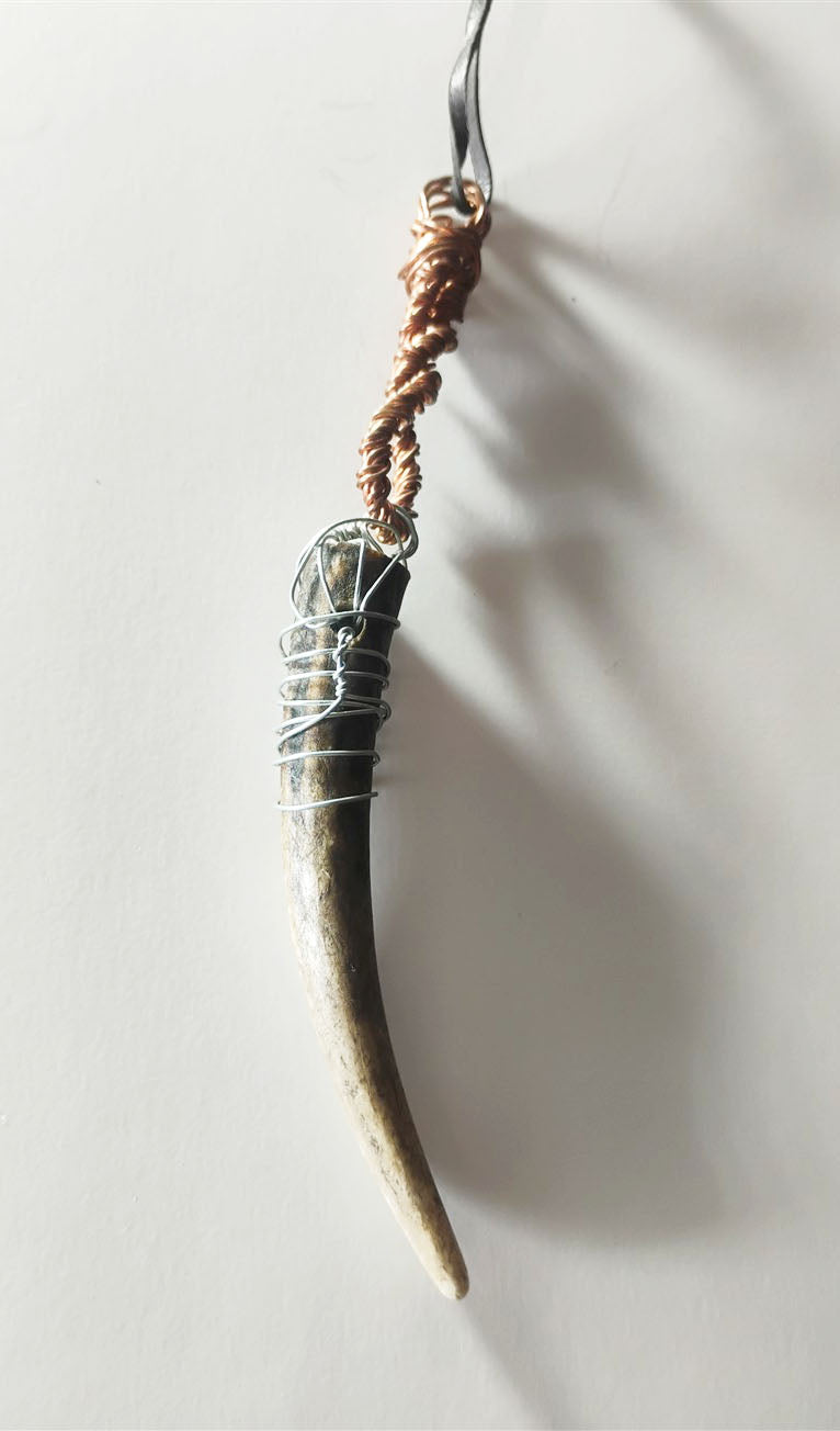 Handcrafted Deer Antler Amulet