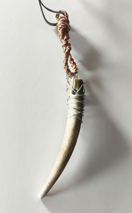 Handcrafted Deer Antler Amulet