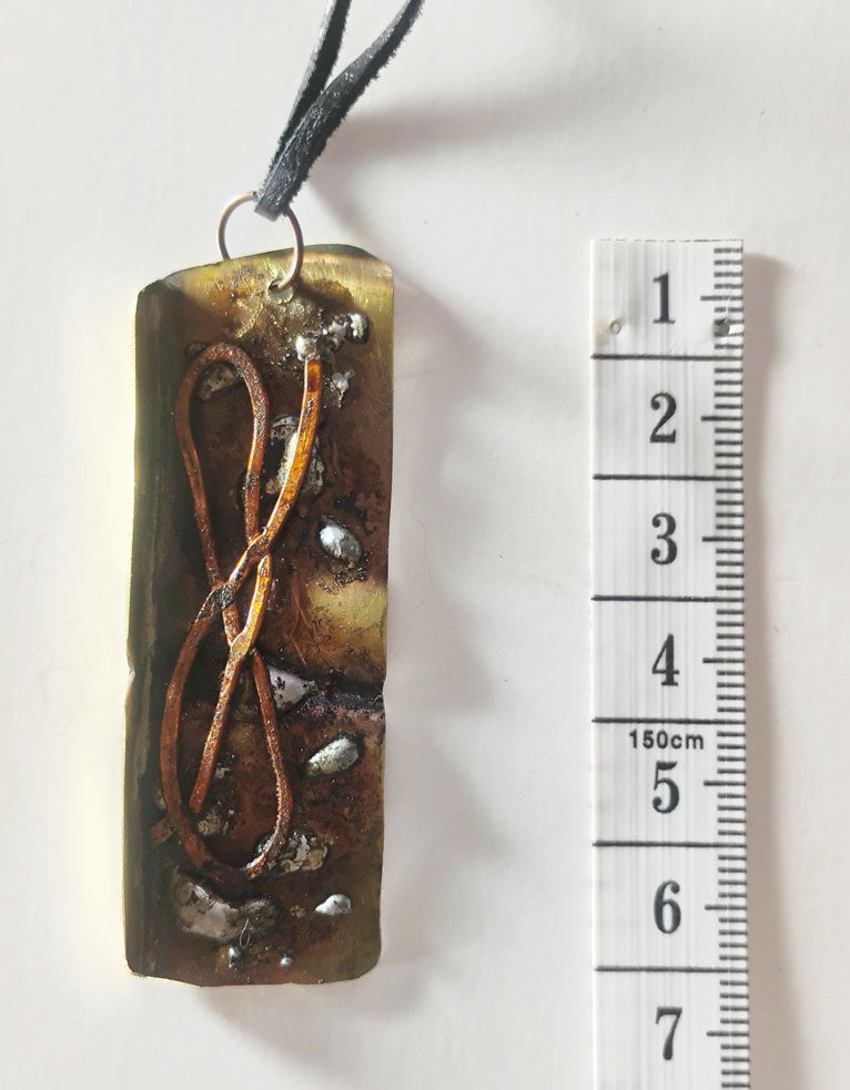 Copper, Tin & Brass Mixed-Metal Amulet