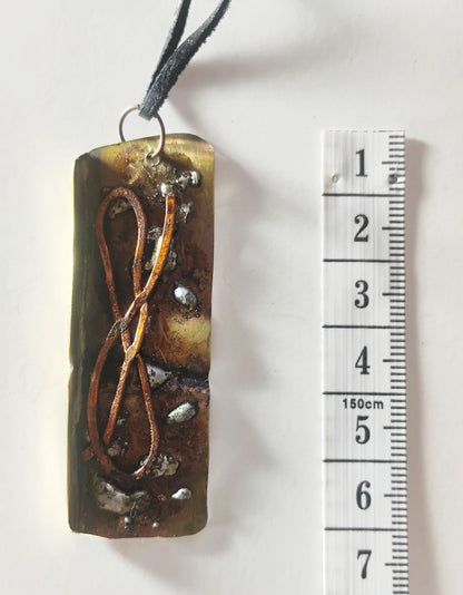 Copper, Tin & Brass Mixed-Metal Amulet