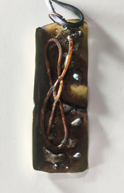 Copper, Tin & Brass Mixed-Metal Amulet
