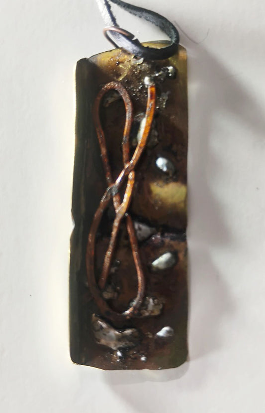 Copper, Tin & Brass Mixed-Metal Amulet