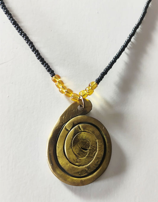 Brass Symbol Pendant Necklace