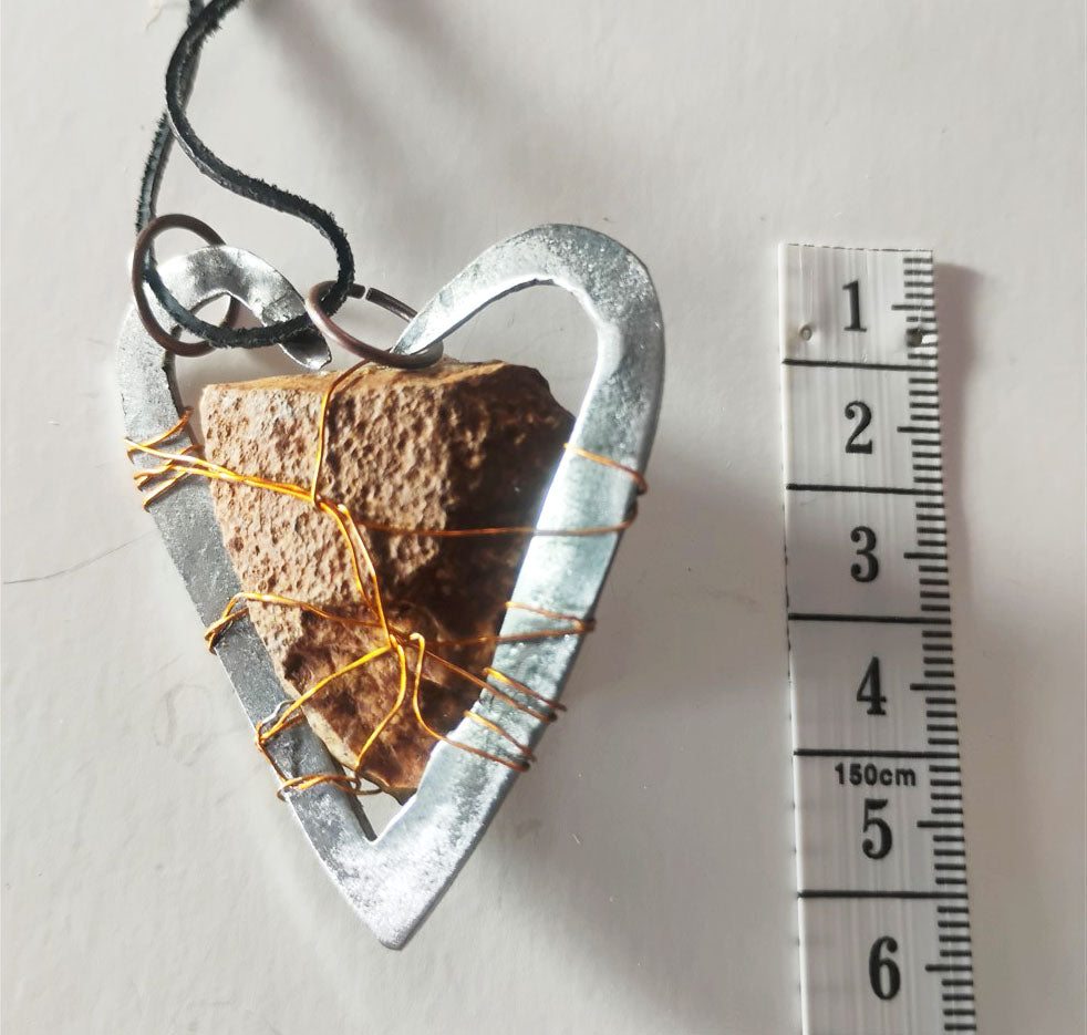 Handcrafted Mixed-Media Natural Amulet