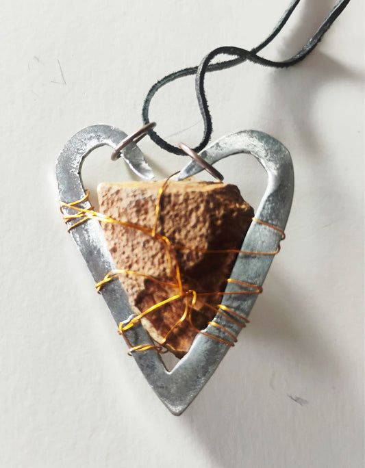 Handcrafted Mixed-Media Natural Amulet