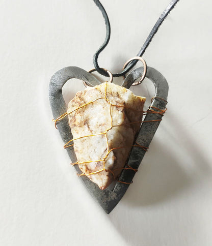 Handcrafted Mixed-Media Natural Amulet