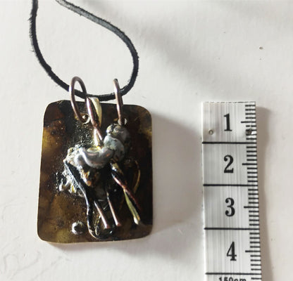 Copper, Tin & Brass Mixed-Metal Amulet