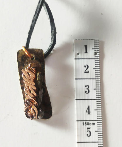 Copper, Tin & Brass Mixed-Metal Amulet