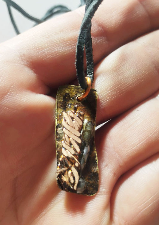 Copper, Tin & Brass Mixed-Metal Amulet