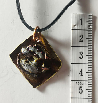 Copper, Tin & Brass Mixed-Metal Amulet