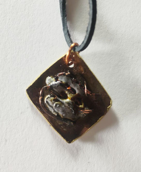 Copper, Tin & Brass Mixed-Metal Amulet