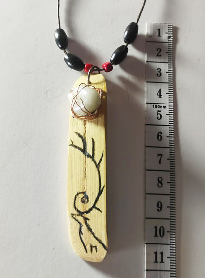 Handcrafted Mixed-Media Natural Amulet