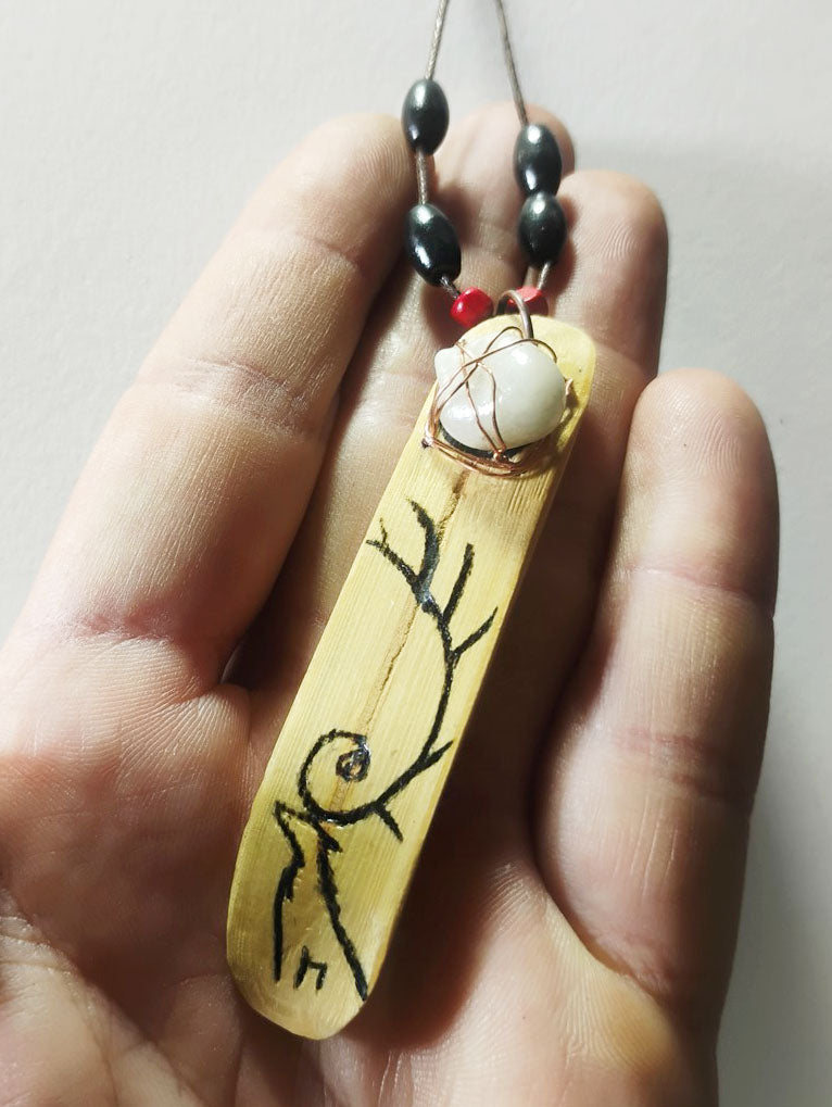Handcrafted Mixed-Media Natural Amulet