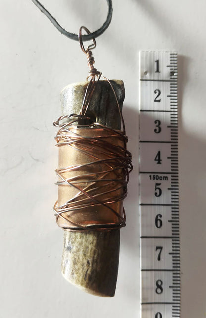 Handcrafted Deer Antler Amulet