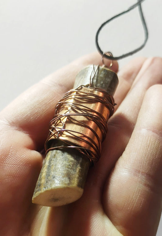 Handcrafted Deer Antler Amulet