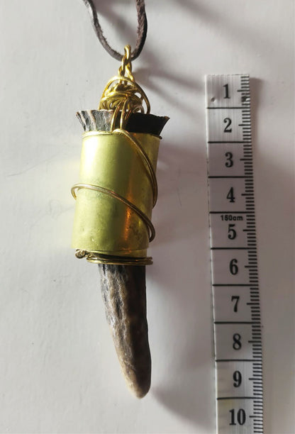 Handcrafted Deer Antler Amulet