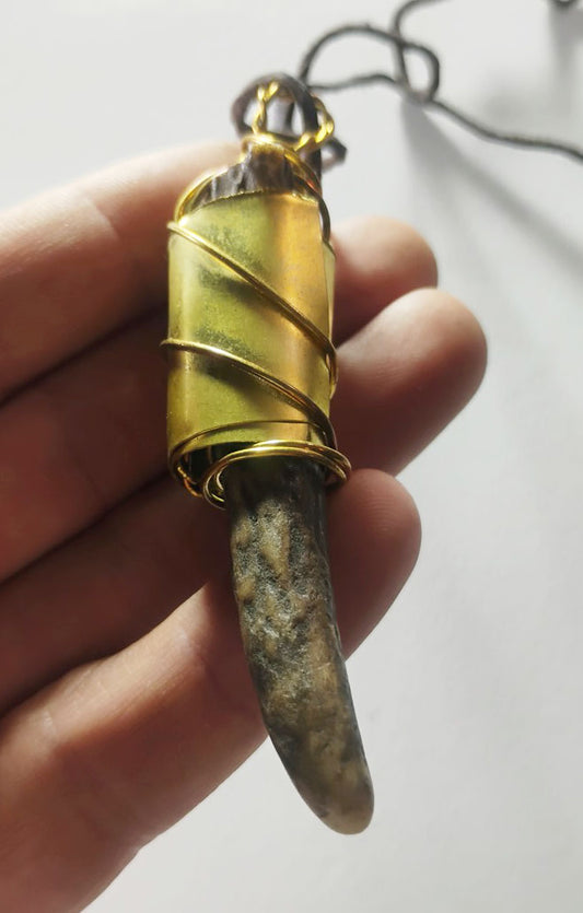 Handcrafted Deer Antler Amulet